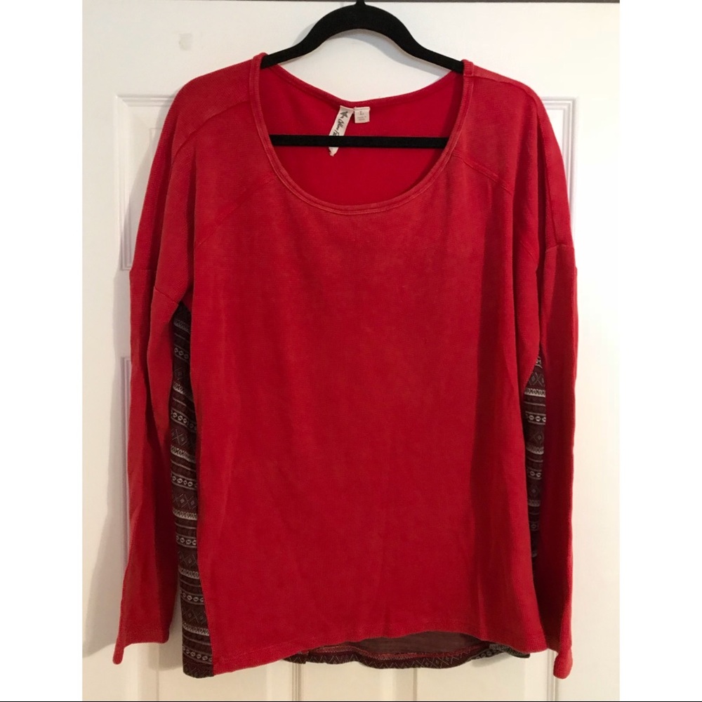 Coral and Striped Light Sweater